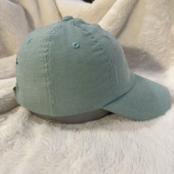 Vineyard Vines Hat Cap Baseball Strap Back Mens Teal Whale Logo Embroidered - Picture 4 of 7